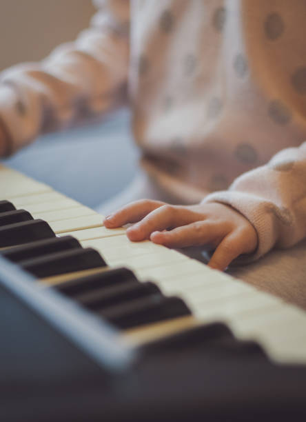 Piano player in action