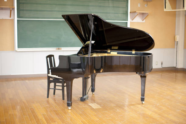 Piano with sheet music